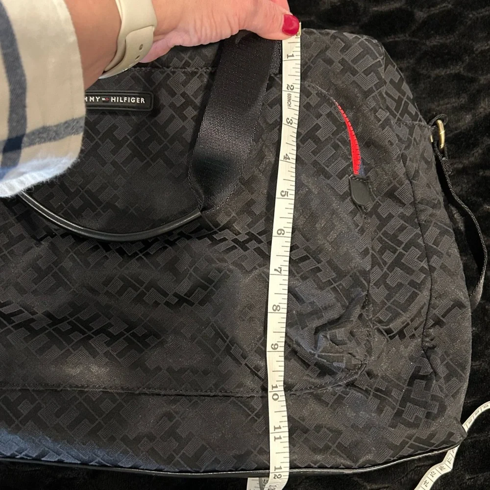 Tommy Hilfiger Jacquard Black Weekender or Diaper Bag